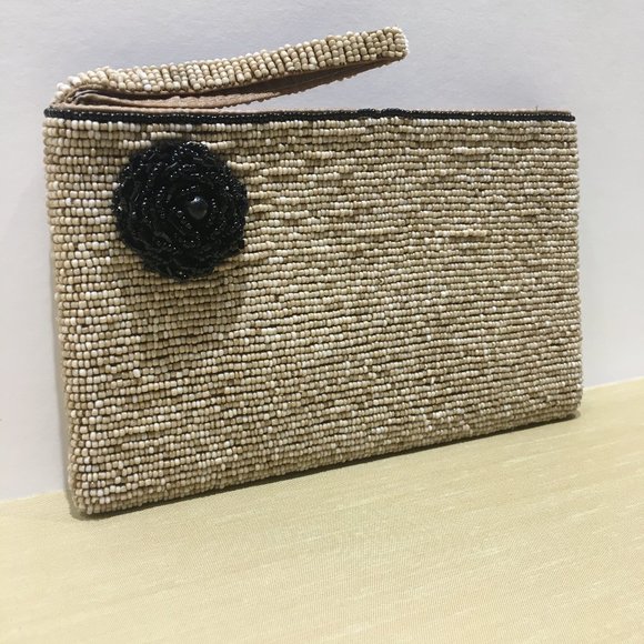 BEADED CLUTCH BAG WITH ROSE - Picture 7 of 11